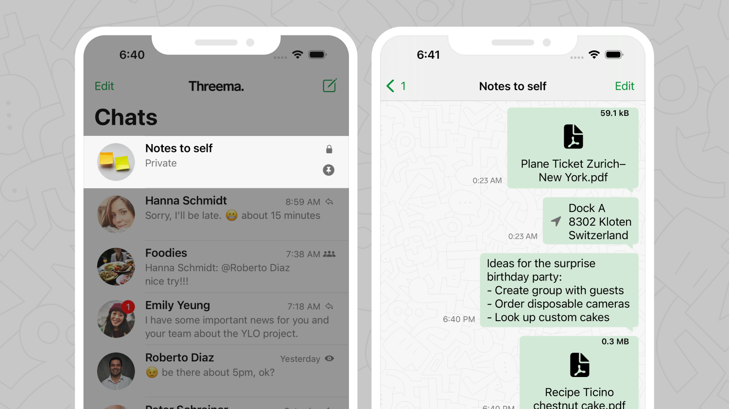 Useful, Secure, and Versatile Notes in the Threema App